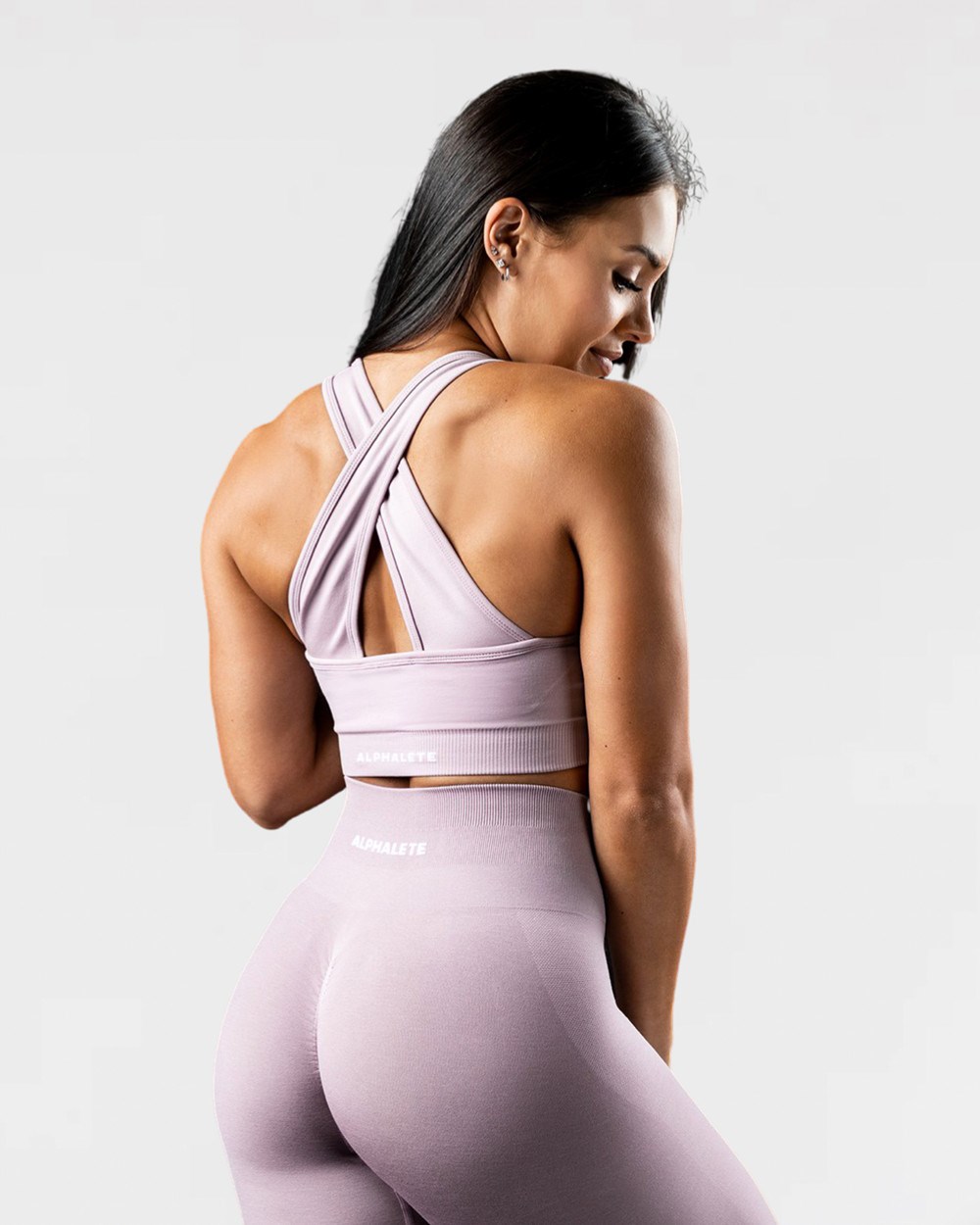 Alphalete High-Impact Seamless Sports Bra Viola | 52719-ERZL