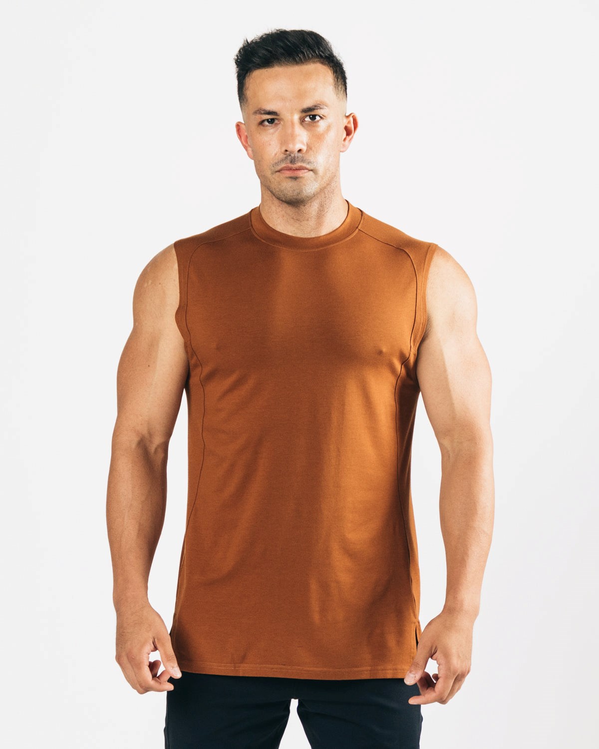 Alphalete High-Neck Premium Cutoff Mahogany | 58691-EZDH