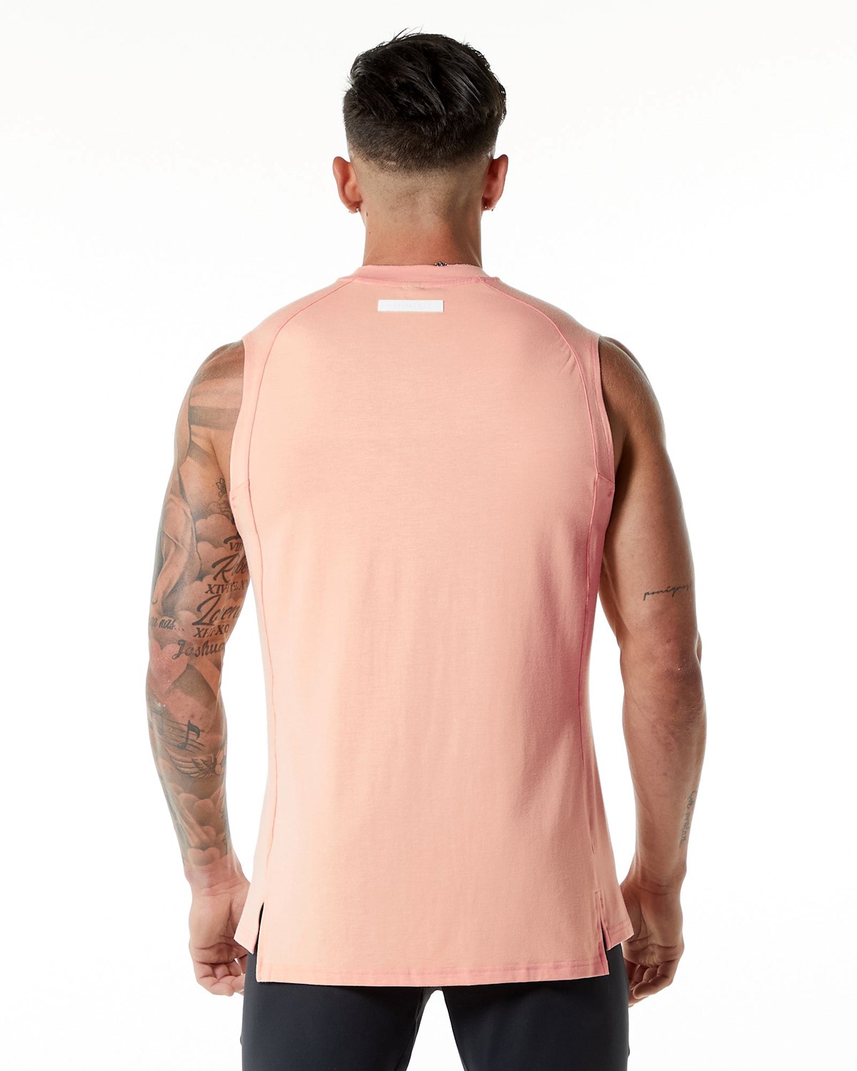 Alphalete High-Neck Premium Tank Koralowe | 27861-YIUW