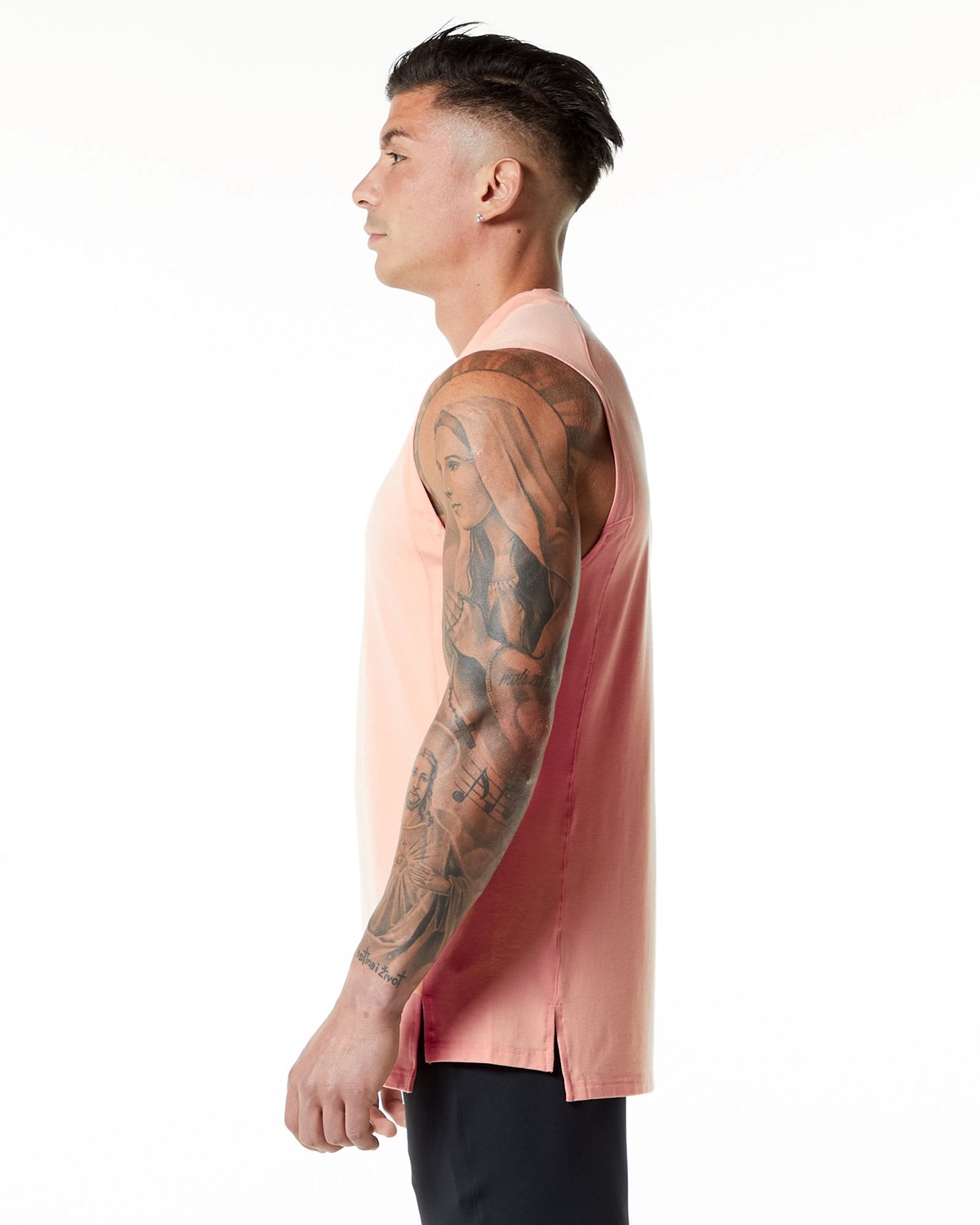 Alphalete High-Neck Premium Tank Koralowe | 27861-YIUW