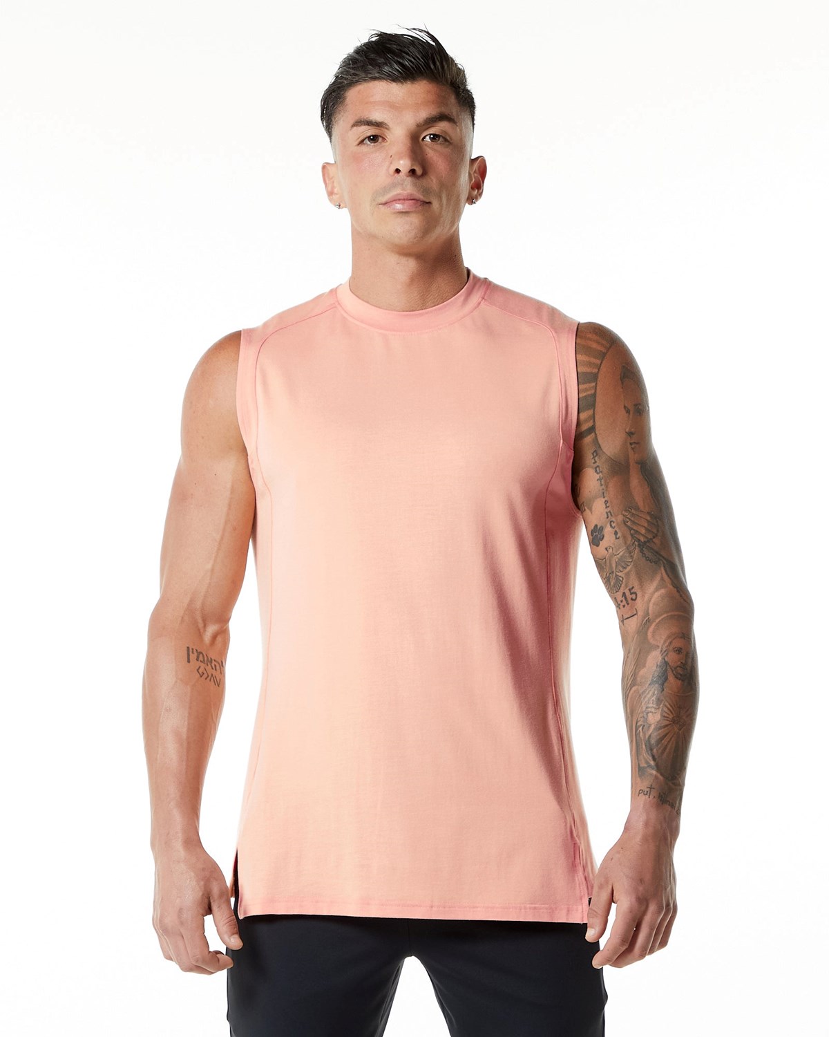 Alphalete High-Neck Premium Tank Koralowe | 27861-YIUW