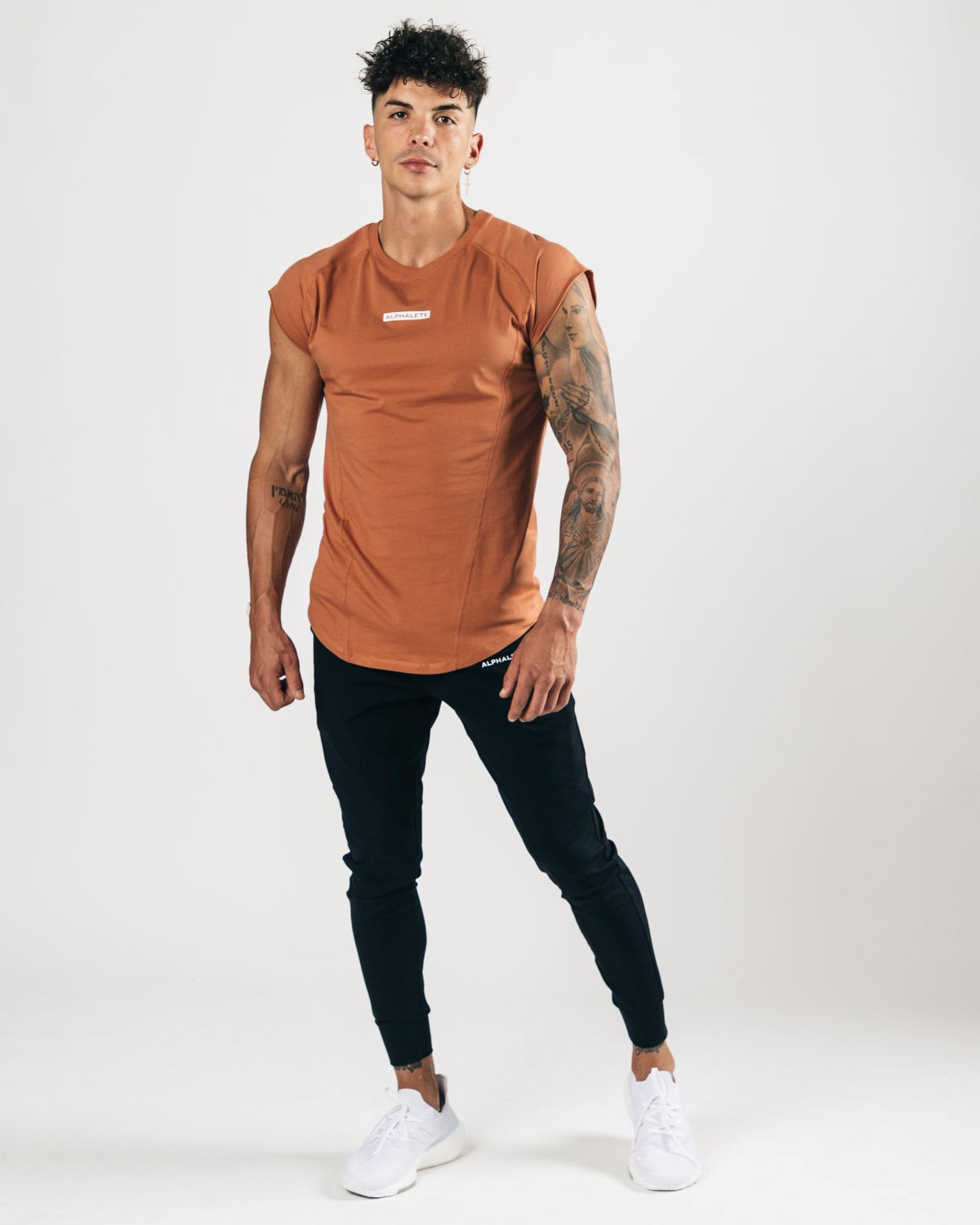 Alphalete High Performance Bez Rękawów Tee Clay | 09621-RISW