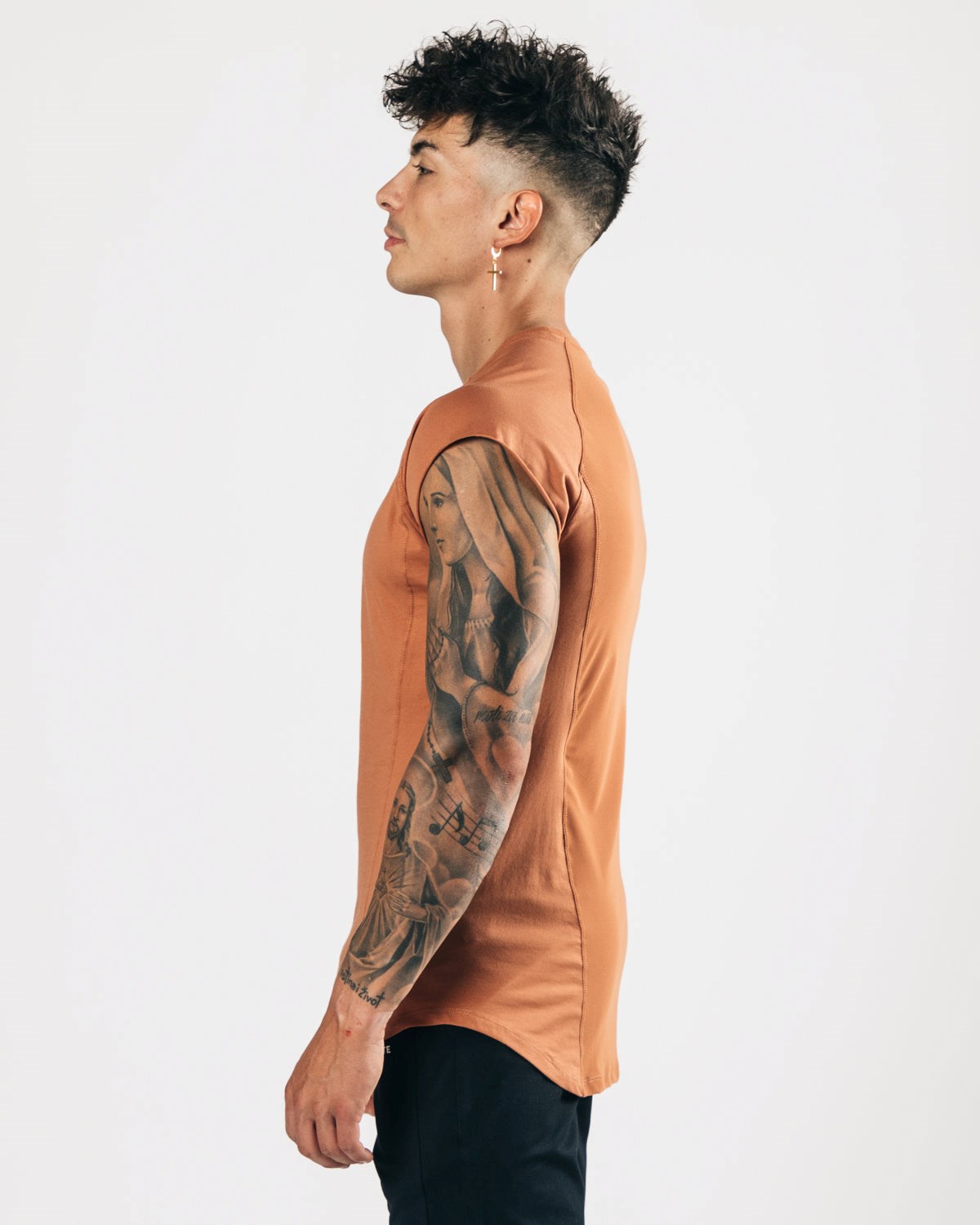 Alphalete High Performance Bez Rękawów Tee Clay | 09621-RISW