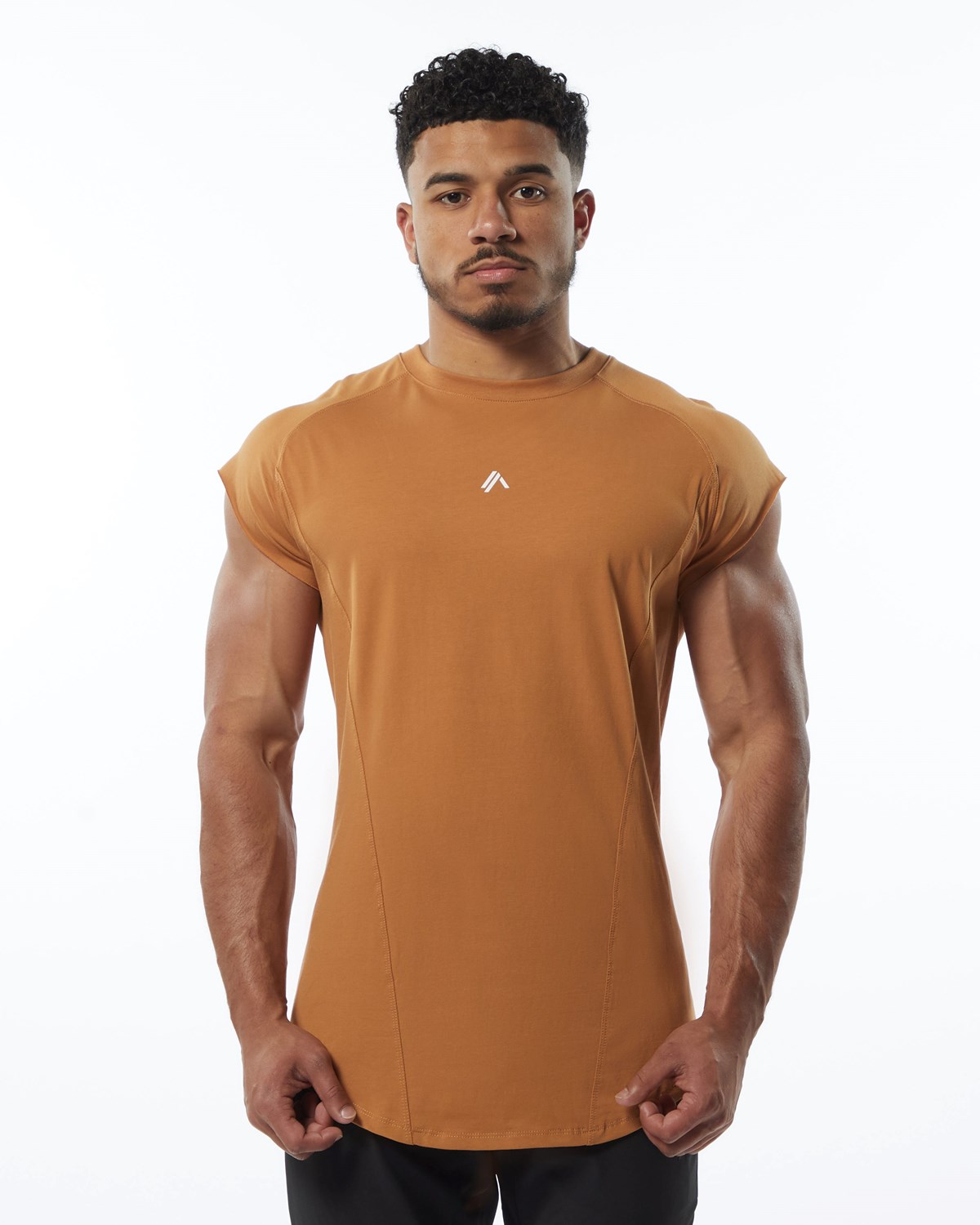 Alphalete High Performance Bez Rękawów Tee Chestnut | 24087-ZULC