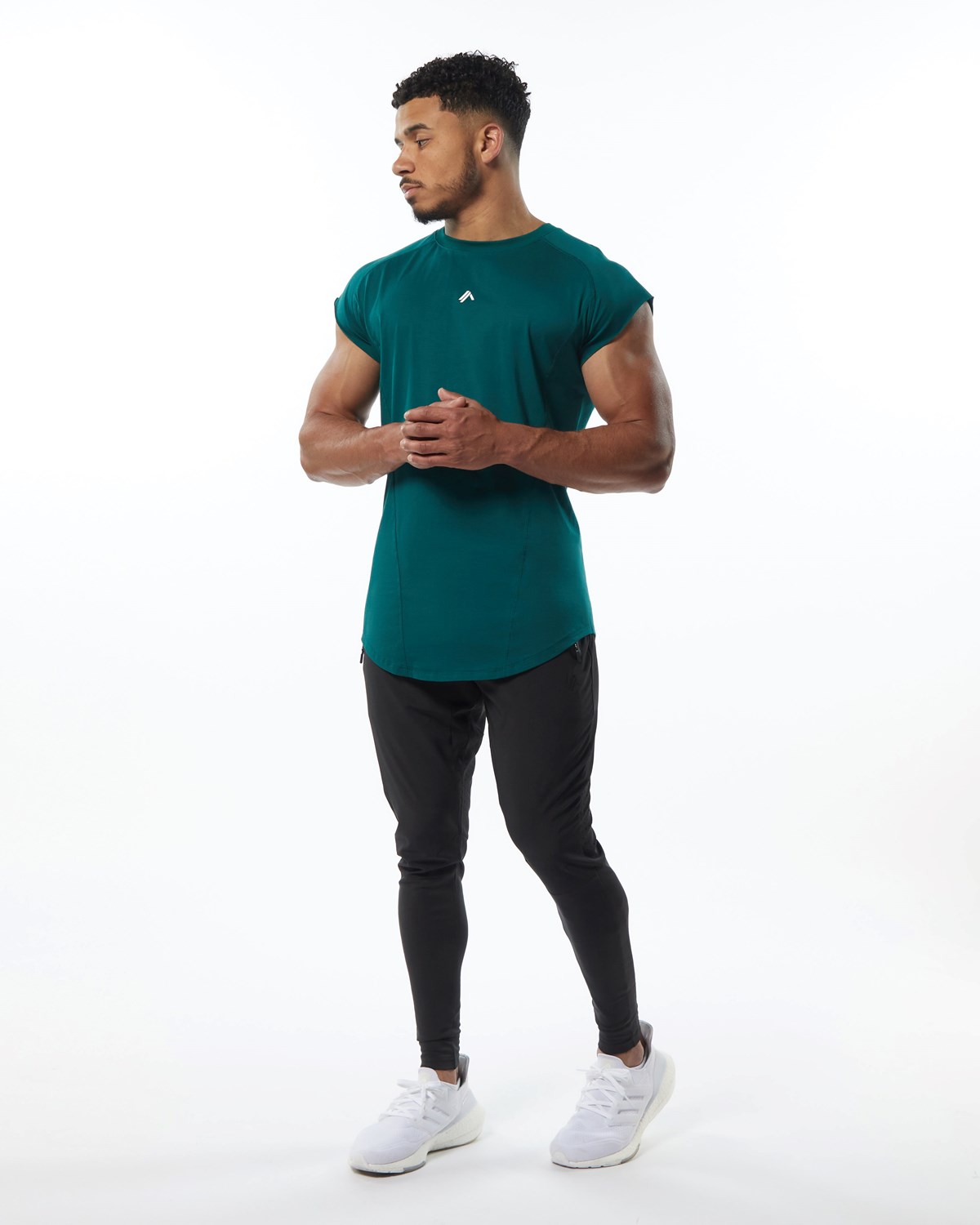 Alphalete High Performance Bez Rękawów Tee Velvet Teal | 34750-RHXI