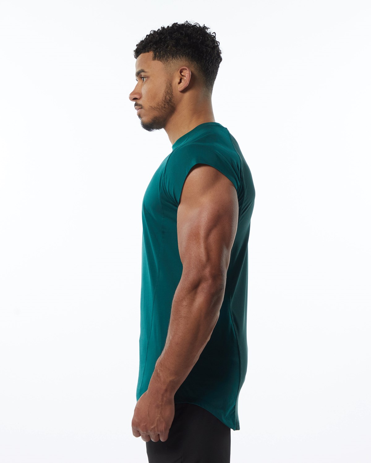 Alphalete High Performance Bez Rękawów Tee Velvet Teal | 34750-RHXI