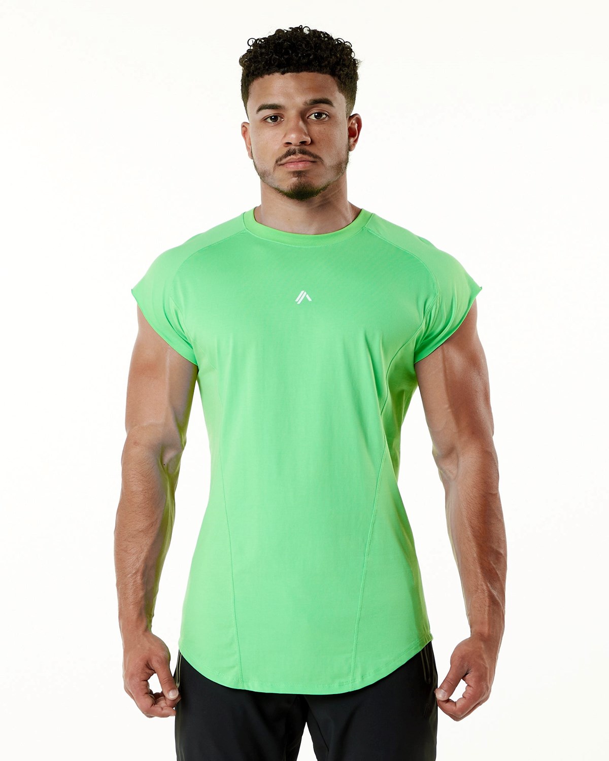 Alphalete High Performance Bez Rękawów Tee Zielone | 85271-QSOH