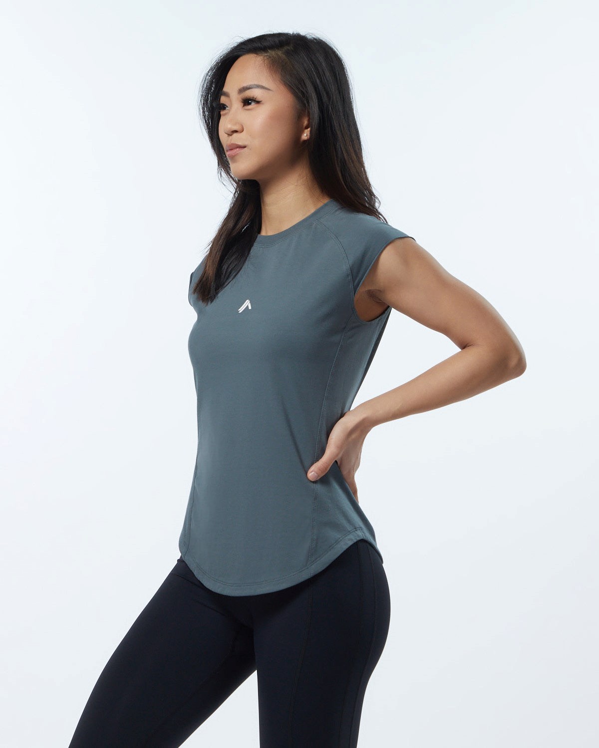 Alphalete High Performance Krótkie Sleeve Tee Szare | 43950-FOZI