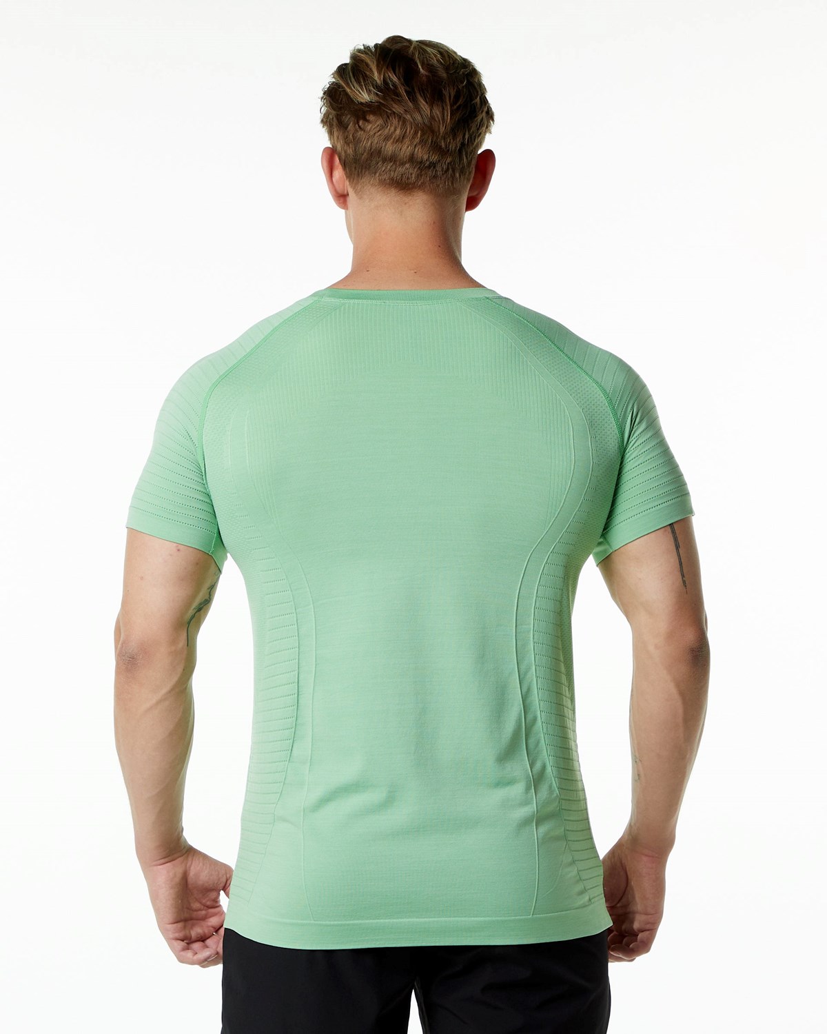 Alphalete High Performance Seamless Krótkie Sleeve Tee Pistachio | 18243-AHJU