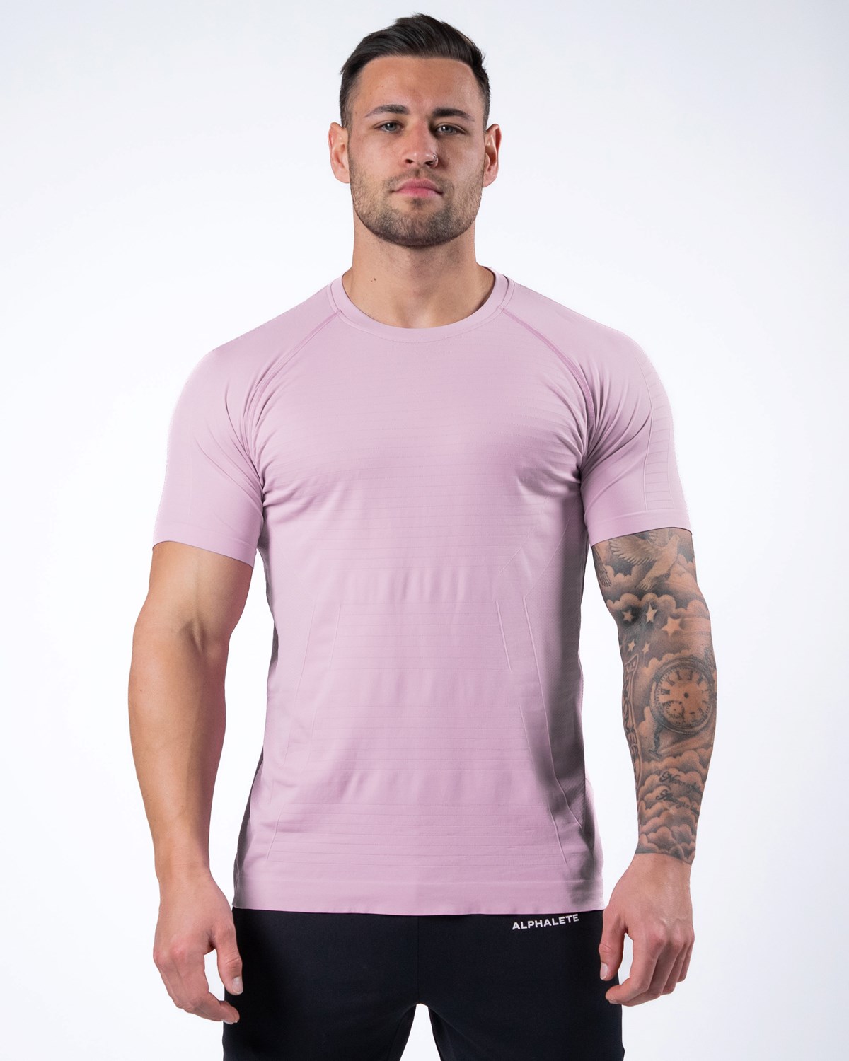 Alphalete High Performance Seamless Krótkie Sleeve Tee Bloom | 40695-VWYS