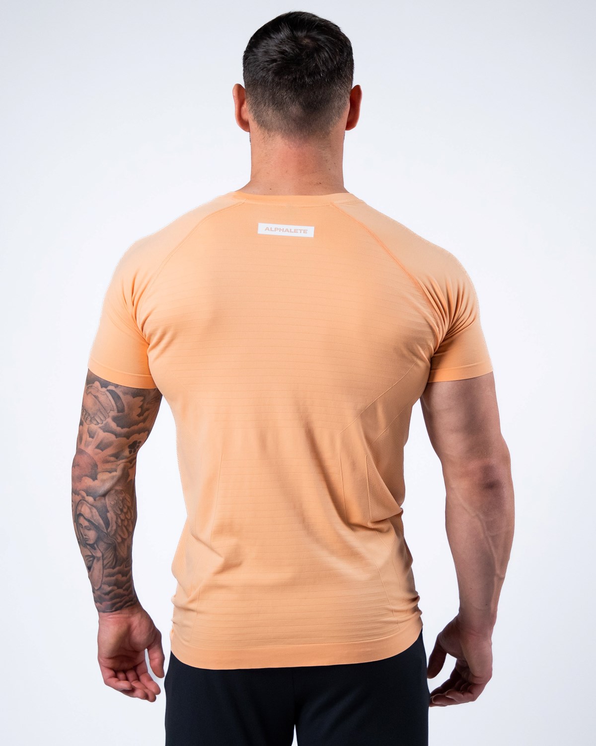 Alphalete High Performance Seamless Krótkie Sleeve Tee Koralowe | 56178-LKWI