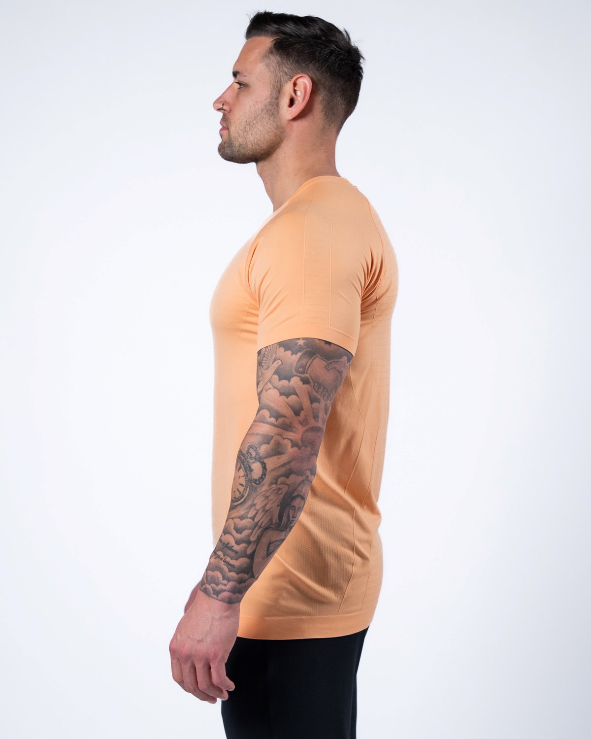 Alphalete High Performance Seamless Krótkie Sleeve Tee Koralowe | 56178-LKWI