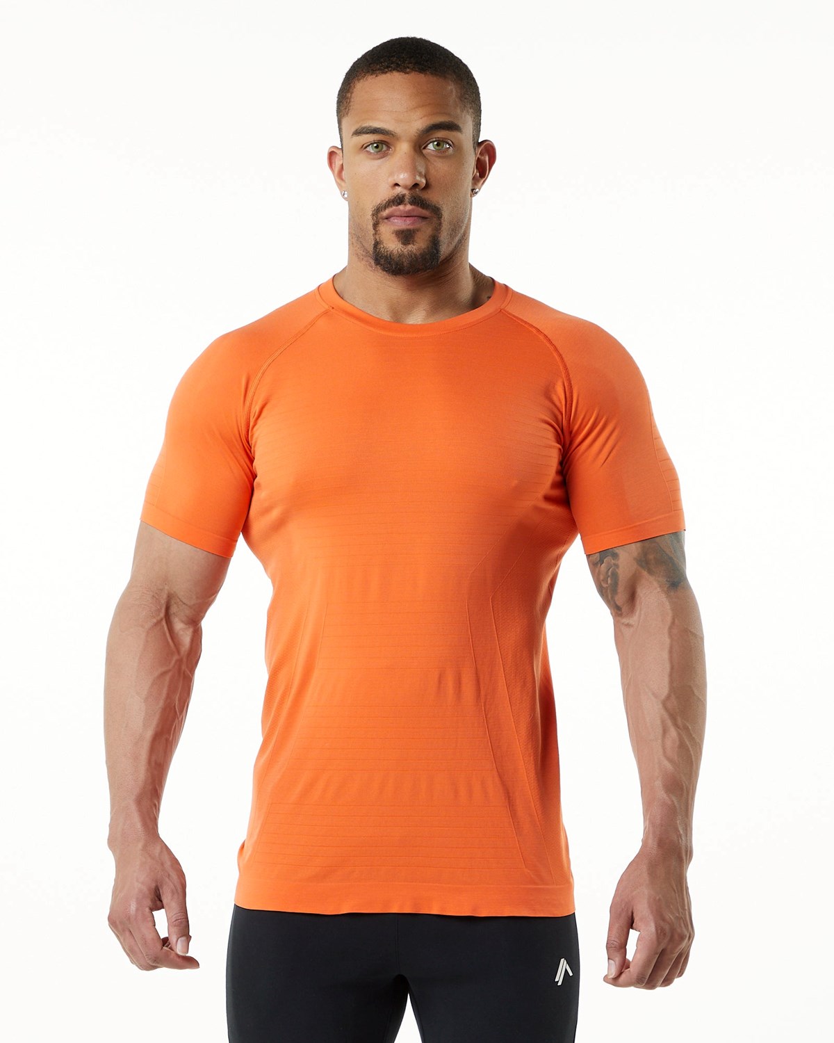 Alphalete High Performance Seamless Krótkie Sleeve Tee Faded Strawberry | 68042-TYWI