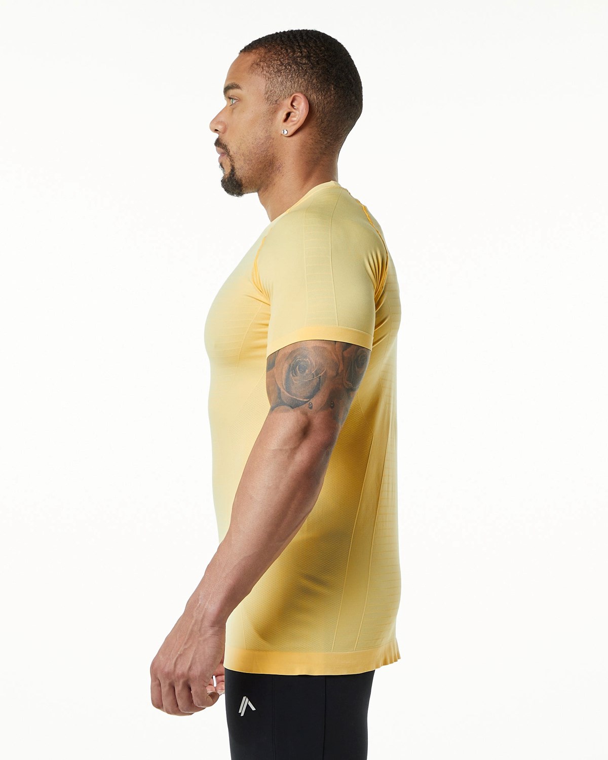 Alphalete High Performance Seamless Krótkie Sleeve Tee Faded Honey | 91672-TAUR