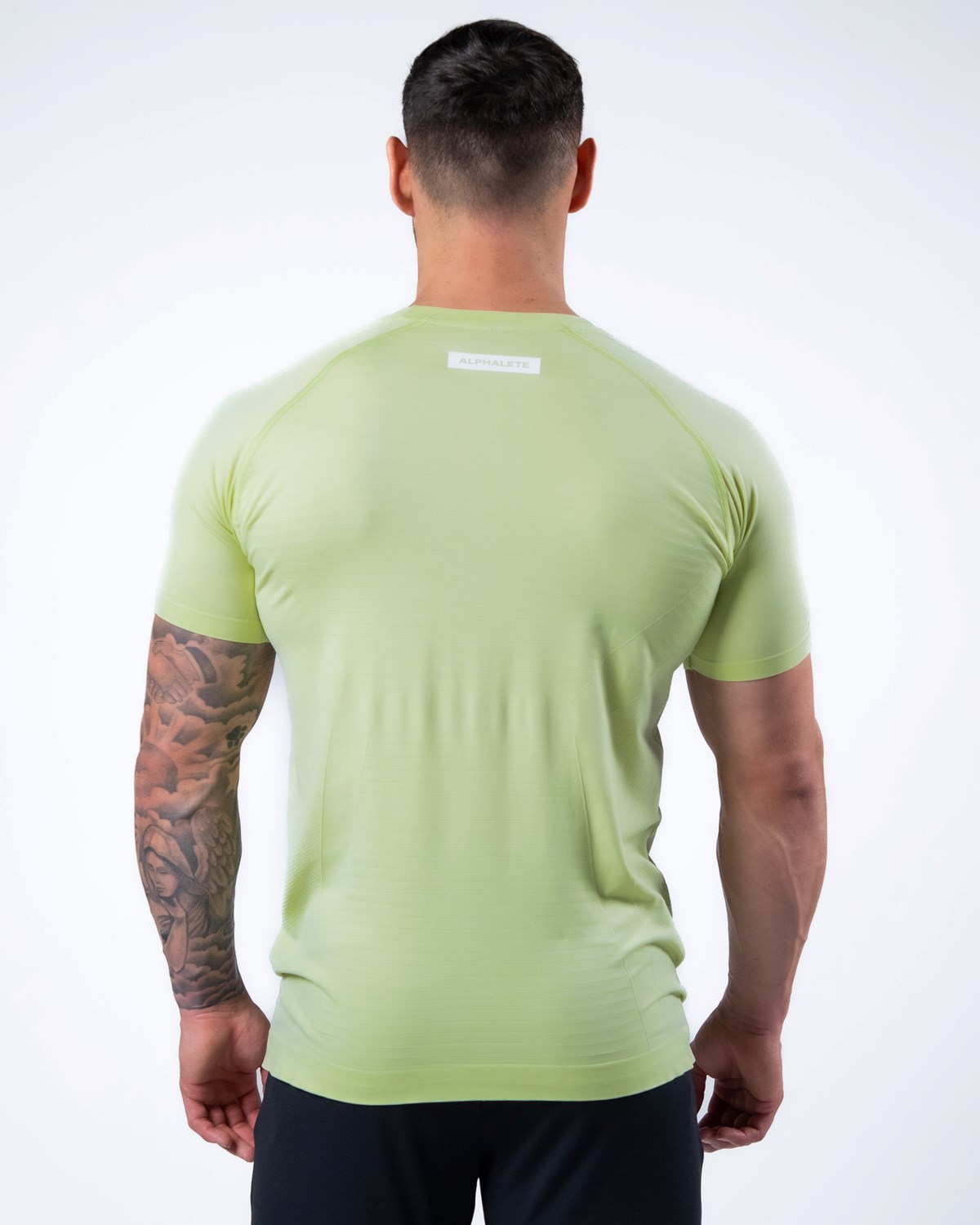 Alphalete High Performance Seamless Krótkie Sleeve Tee Frozen Spring | 93147-BWXI