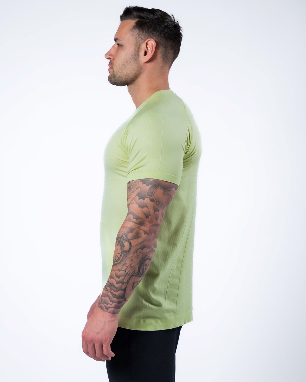 Alphalete High Performance Seamless Krótkie Sleeve Tee Frozen Spring | 93147-BWXI