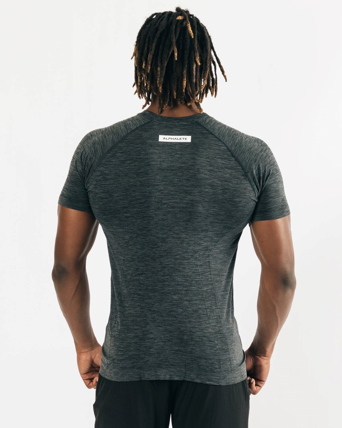 Alphalete High Performance Seamless Krótkie Sleeve Tee Czarne | 96807-OQDL