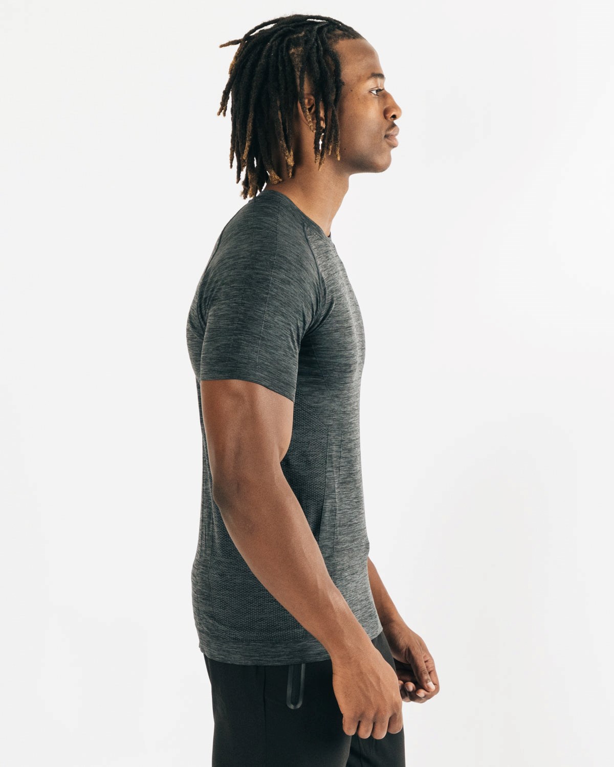 Alphalete High Performance Seamless Krótkie Sleeve Tee Czarne | 96807-OQDL