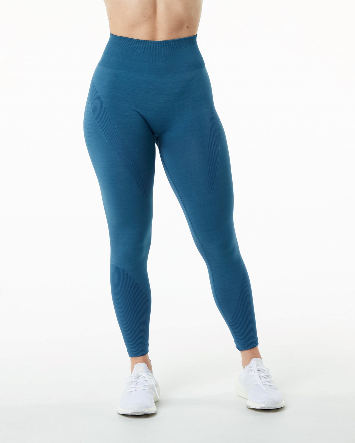 Alphalete High Performance Seamless Legging Niebieskie | 14086-ENWK