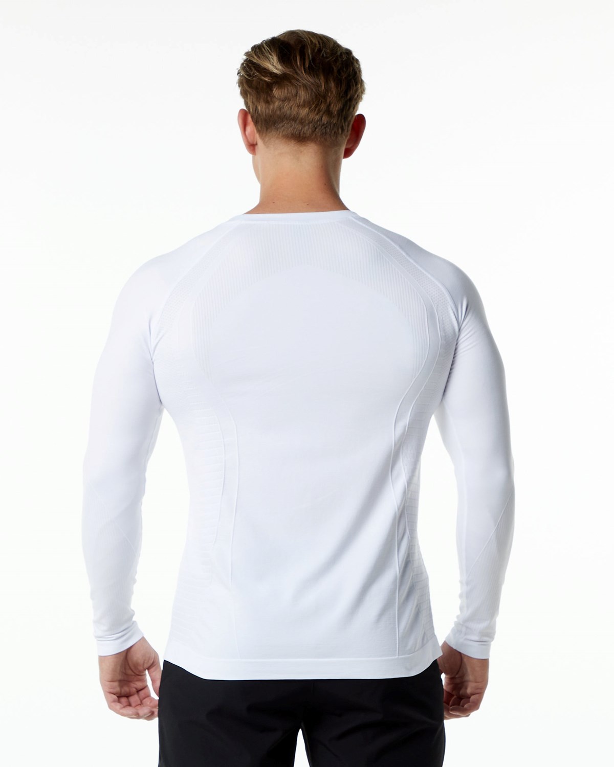 Alphalete High Performance Seamless Long Sleeve Tee Białe | 02347-LYEX