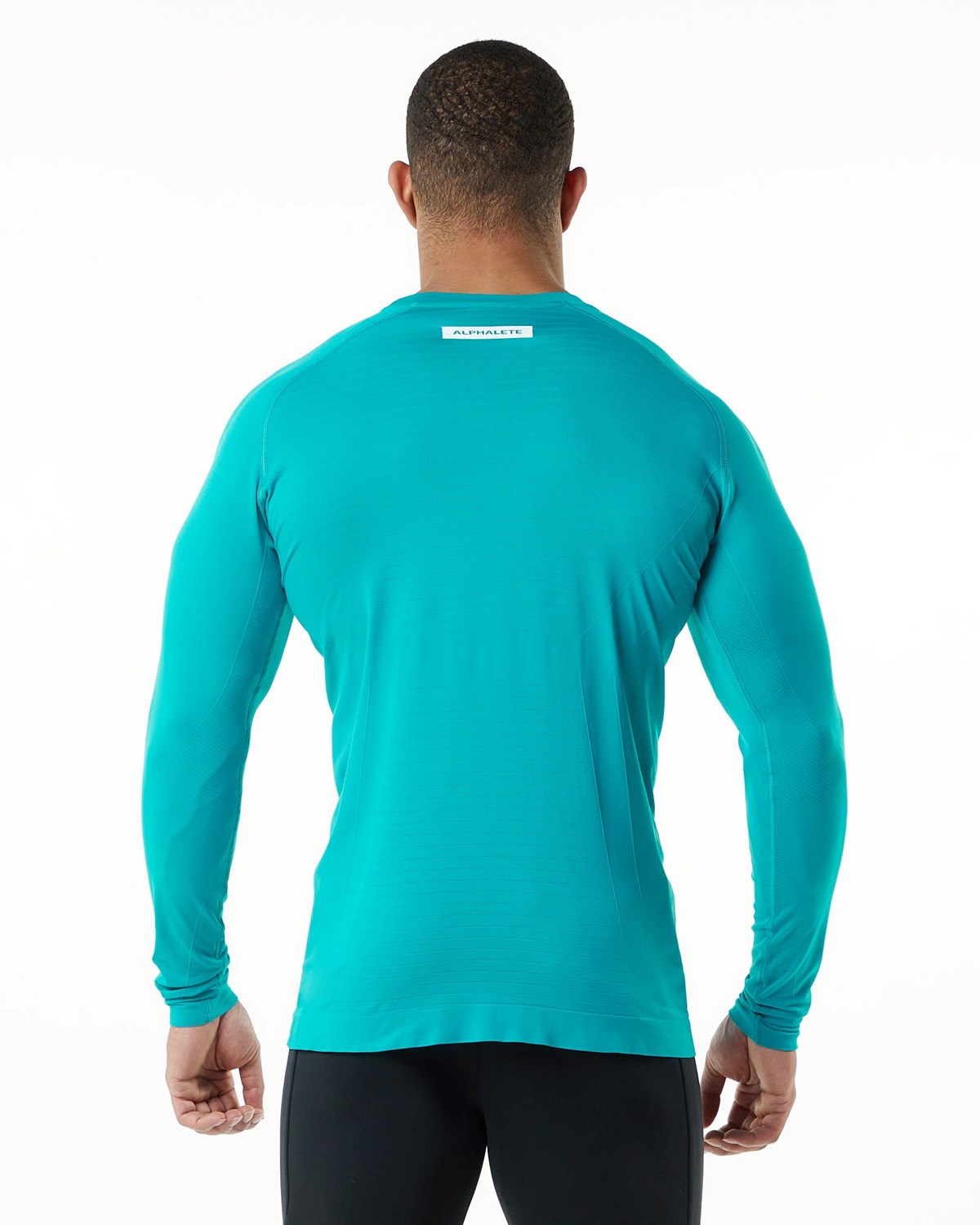 Alphalete High Performance Seamless Long Sleeve Tee Ocean | 04286-ANJO