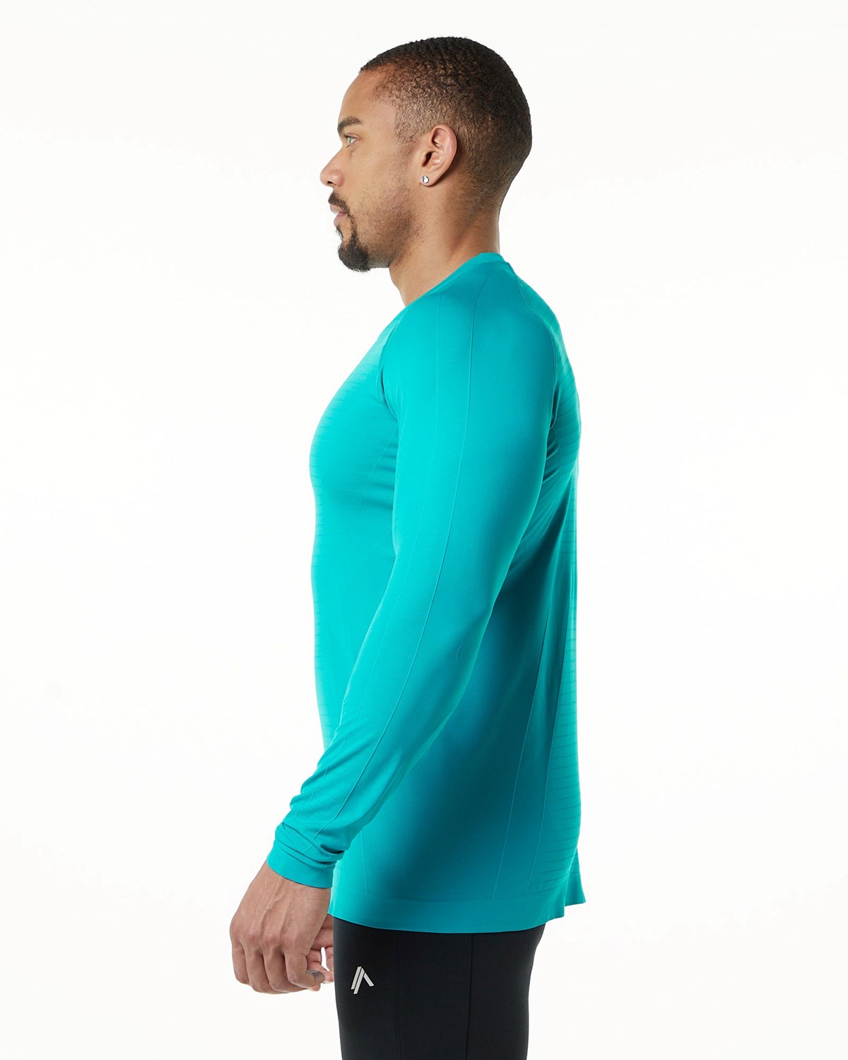 Alphalete High Performance Seamless Long Sleeve Tee Ocean | 04286-ANJO