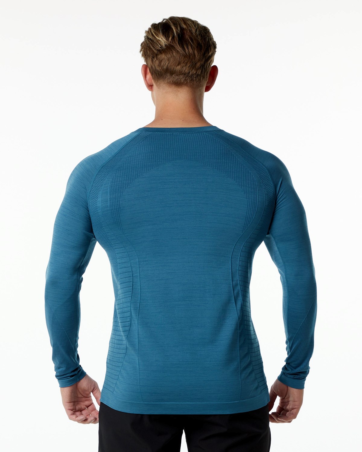 Alphalete High Performance Seamless Long Sleeve Tee Niebieskie | 57149-YVRH