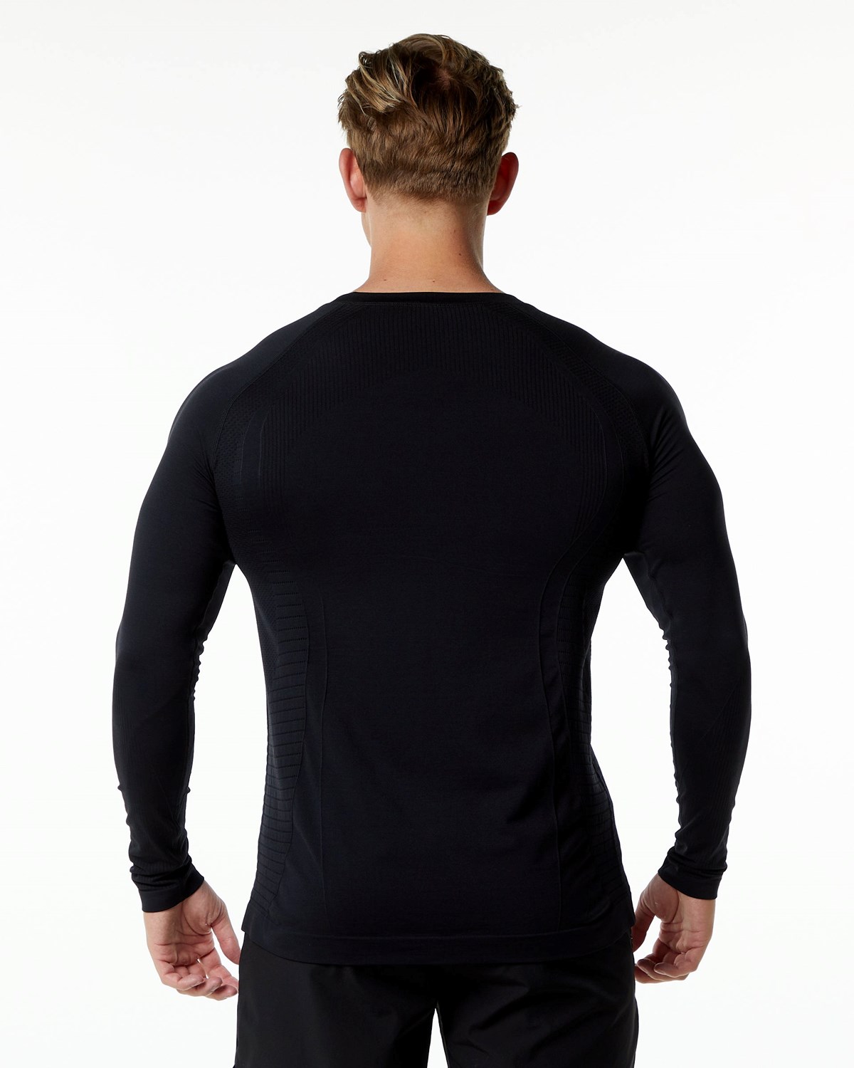 Alphalete High Performance Seamless Long Sleeve Tee Czarne | 87193-SVKE