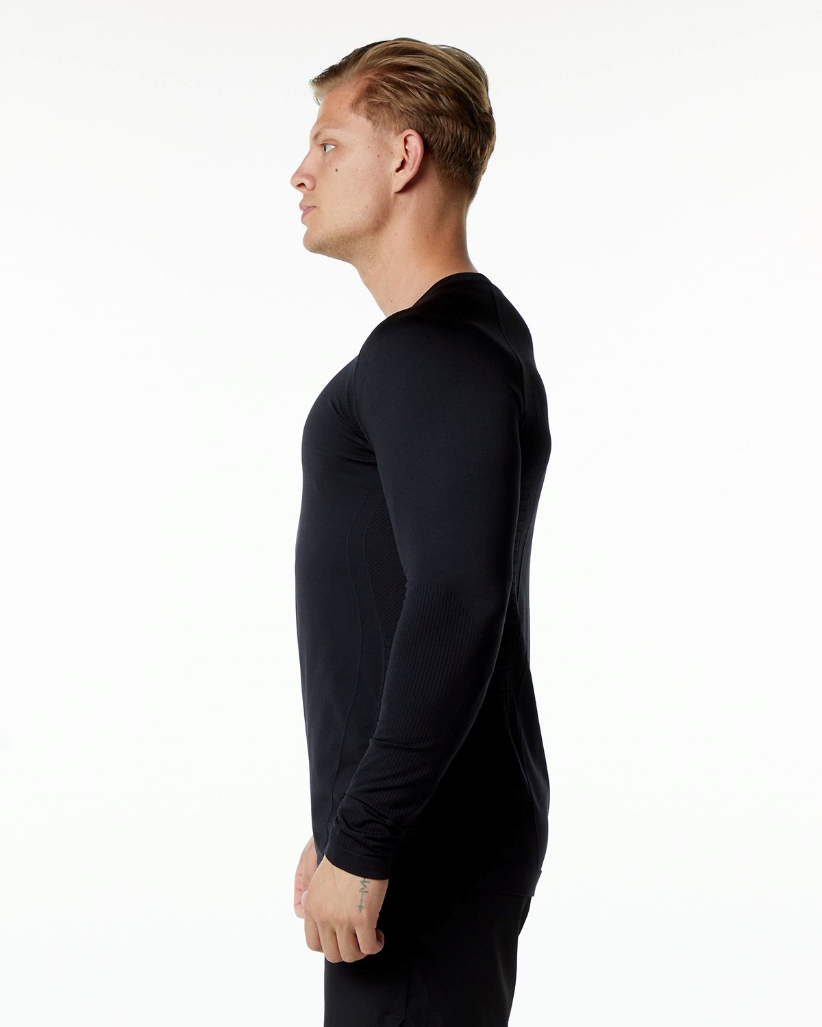 Alphalete High Performance Seamless Long Sleeve Tee Czarne | 87193-SVKE