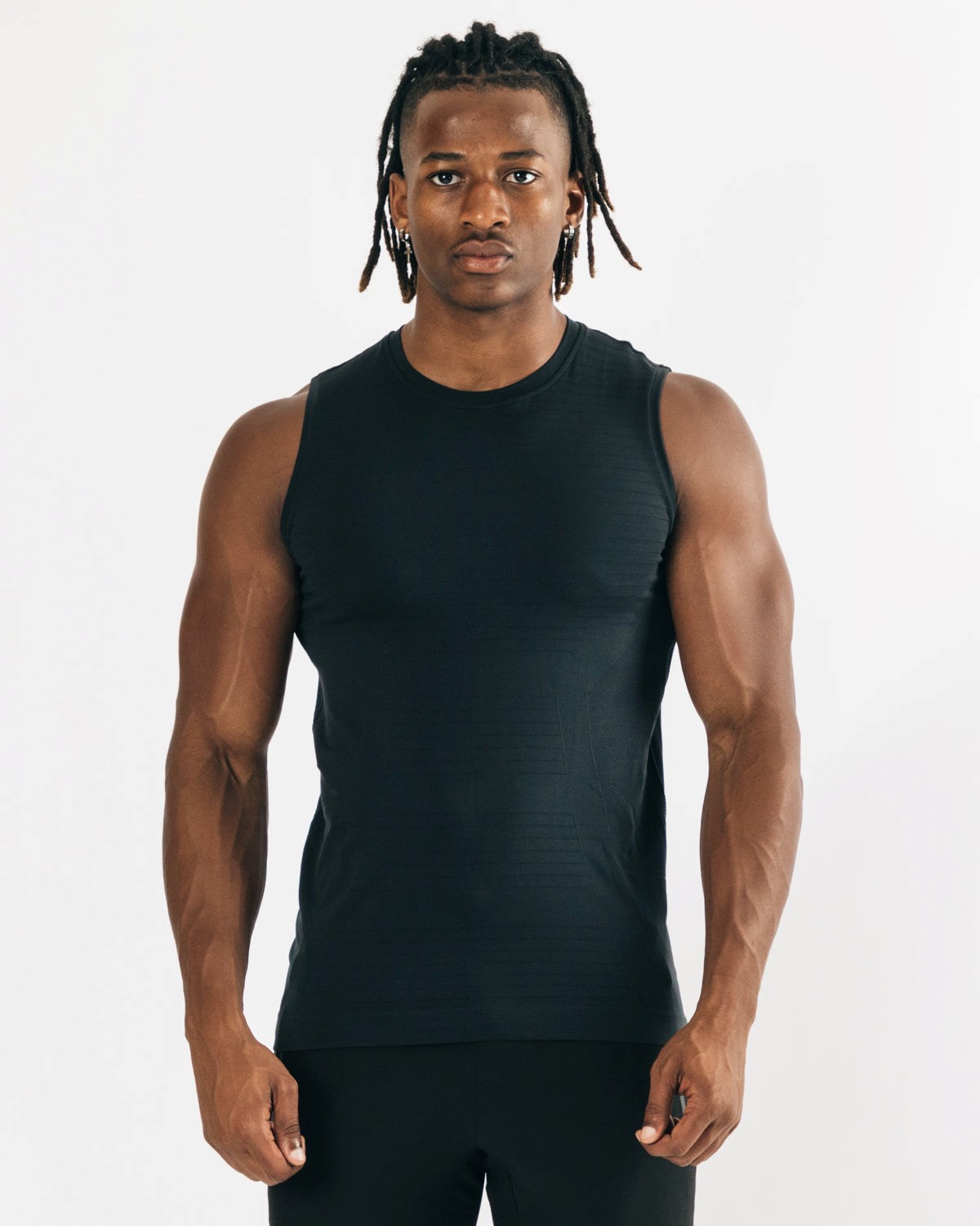 Alphalete High Performance Seamless Tank Czarne | 04395-IFAL