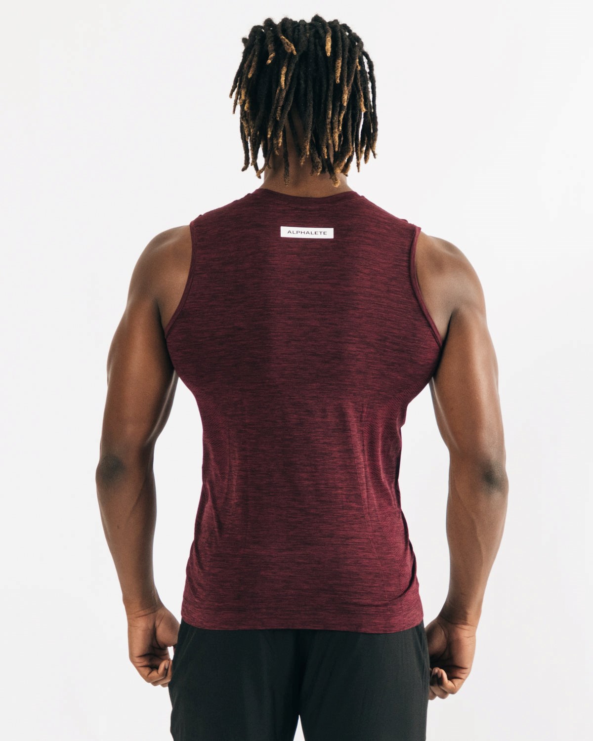 Alphalete High Performance Seamless Tank Czarne | 10523-FYMV