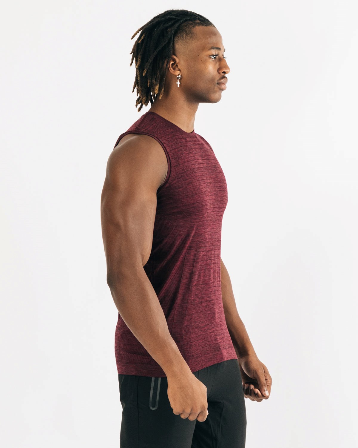 Alphalete High Performance Seamless Tank Czarne | 10523-FYMV