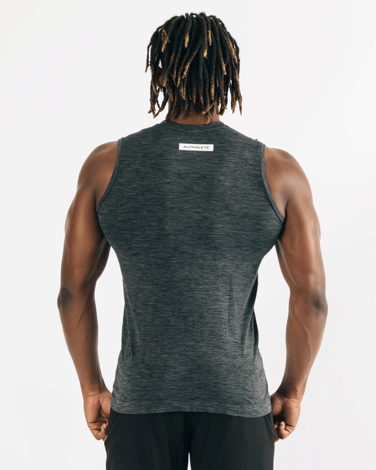 Alphalete High Performance Seamless Tank Czarne | 39670-JFXW