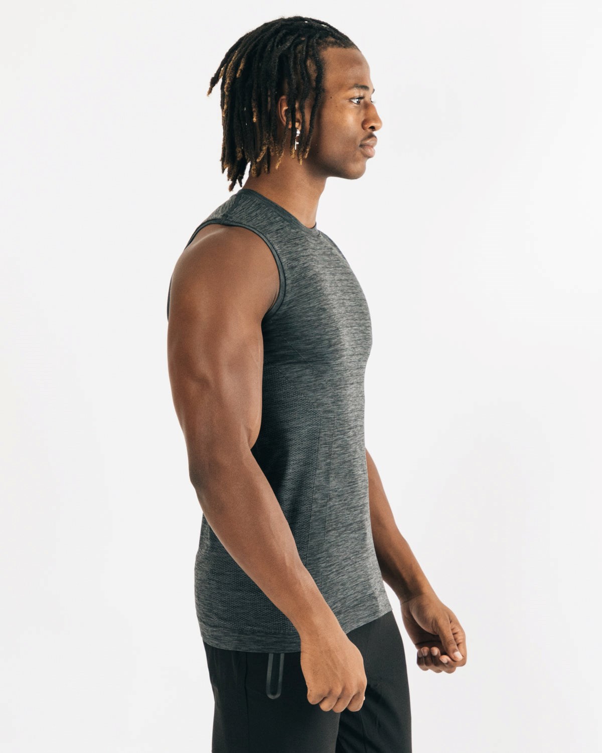 Alphalete High Performance Seamless Tank Czarne | 39670-JFXW