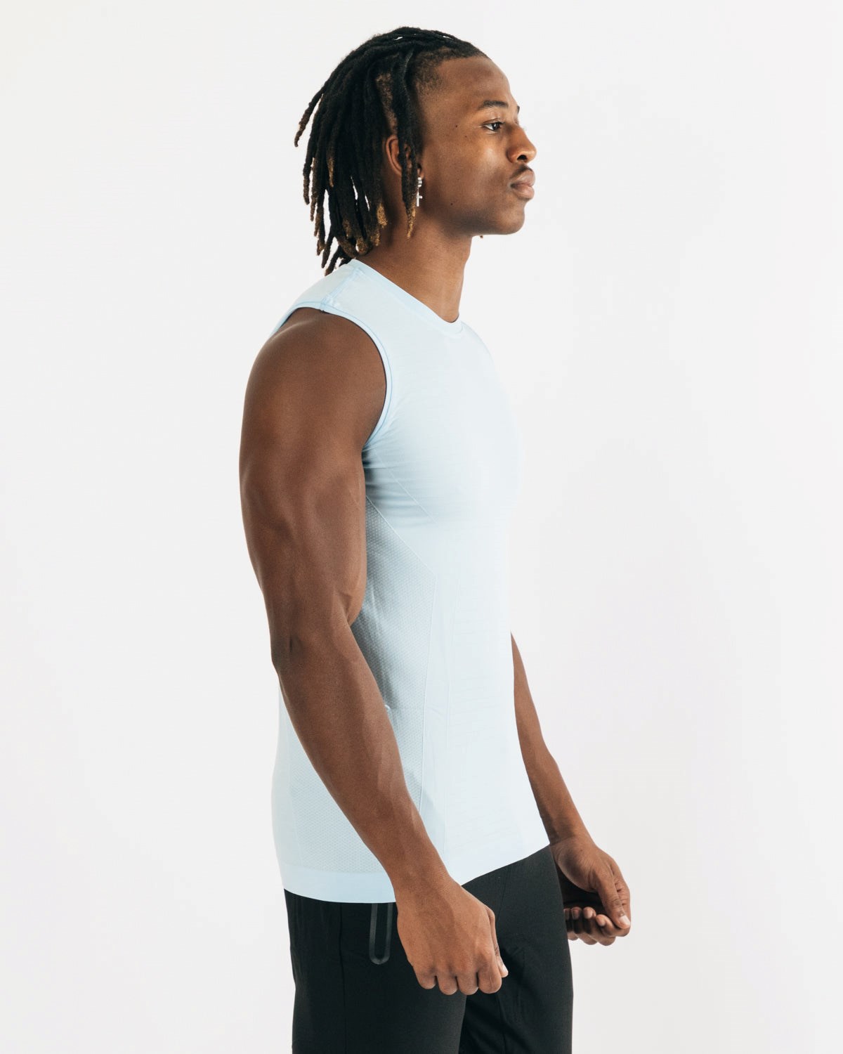 Alphalete High Performance Seamless Tank Niebieskie | 73018-AEBP