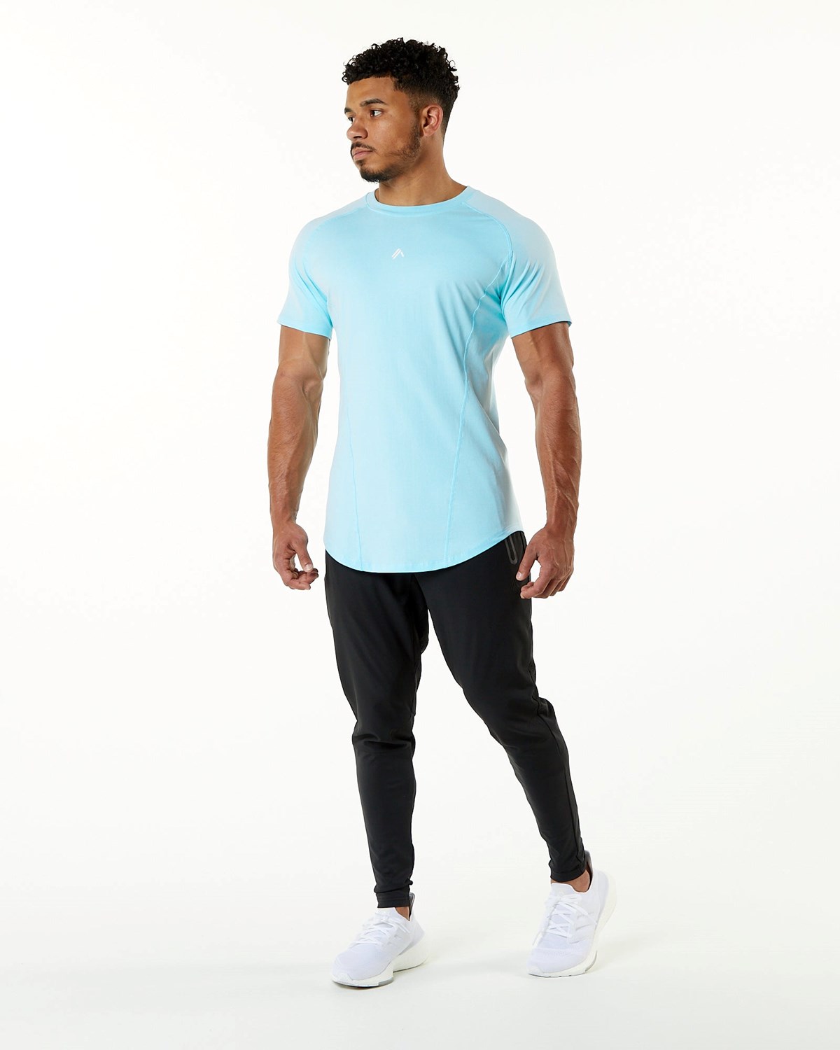 Alphalete High Performance Tee Niebieskie | 23041-ZMBU