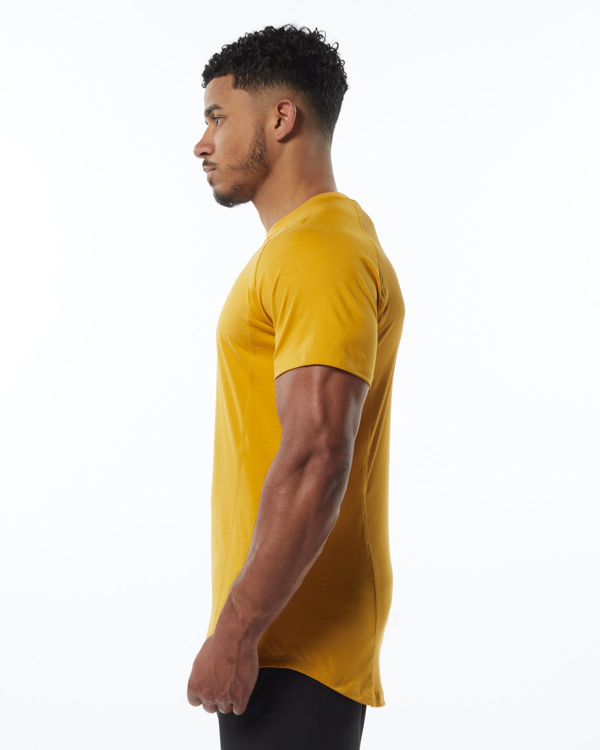 Alphalete High Performance Tee Żółte | 01264-AMFC