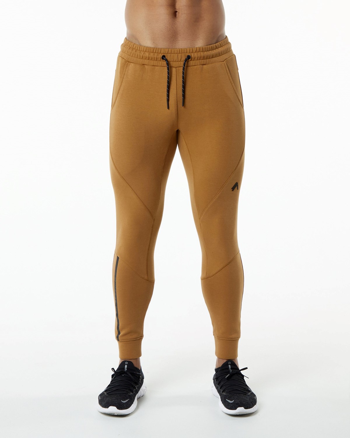 Alphalete Interlock Knit Cuffed Jogger Almond | 01483-YFIC