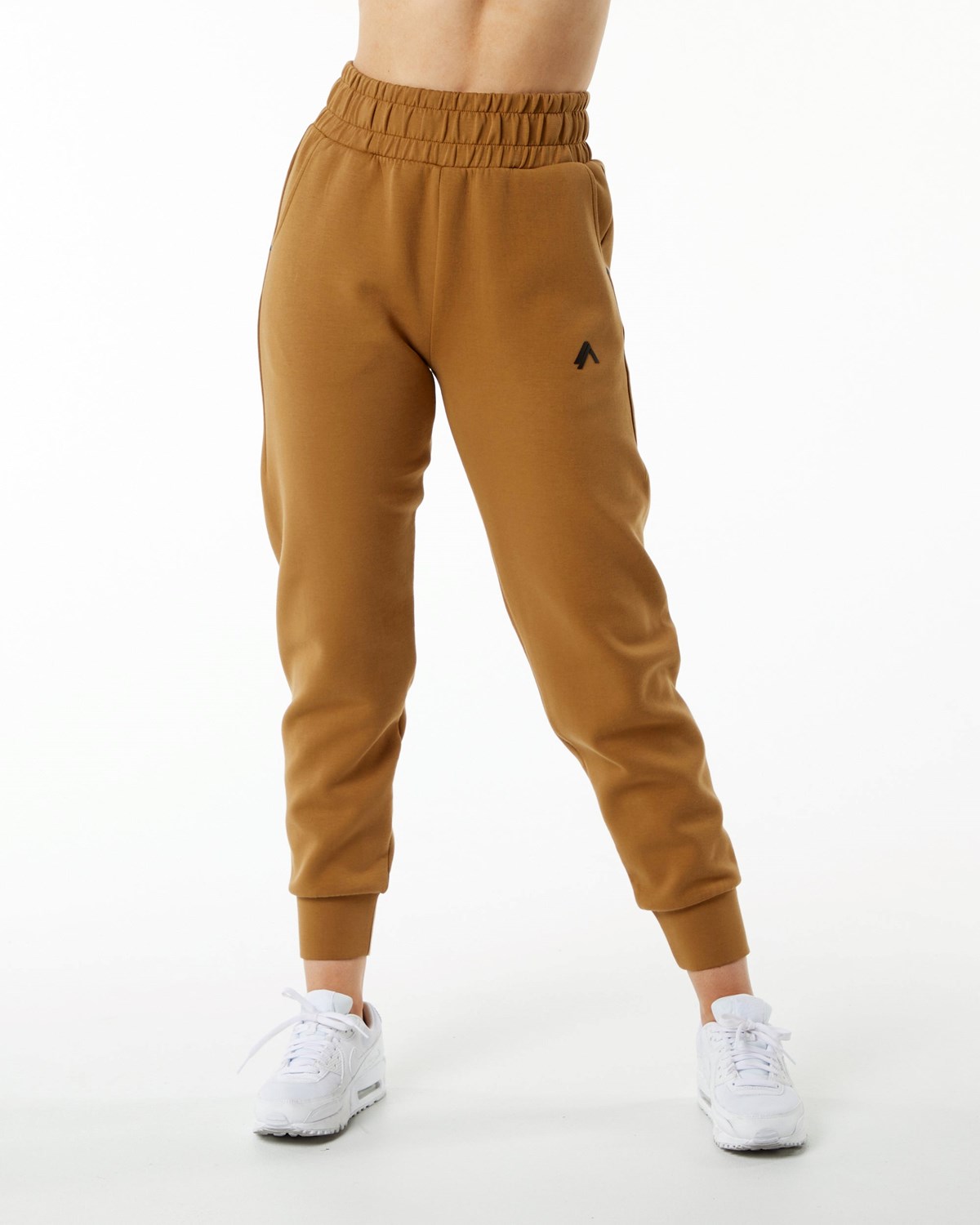 Alphalete Interlock Knit Cuffed Jogger Almond | 62930-SWCX