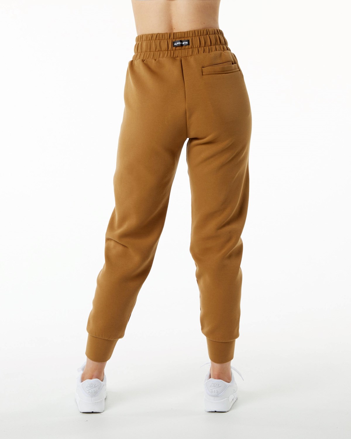 Alphalete Interlock Knit Cuffed Jogger Almond | 62930-SWCX