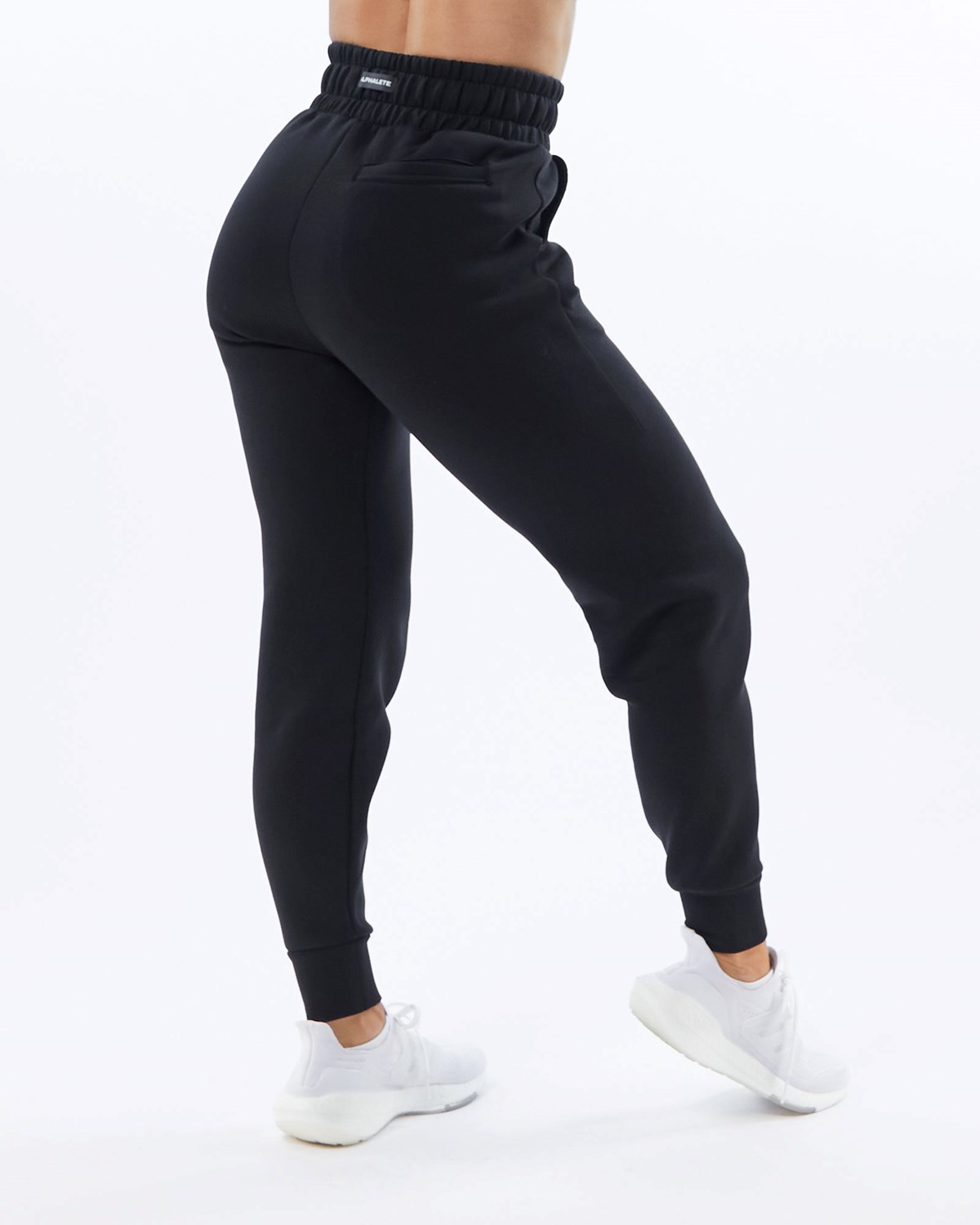 Alphalete Interlock Knit Cuffed Jogger Czarne | 04519-QMYK