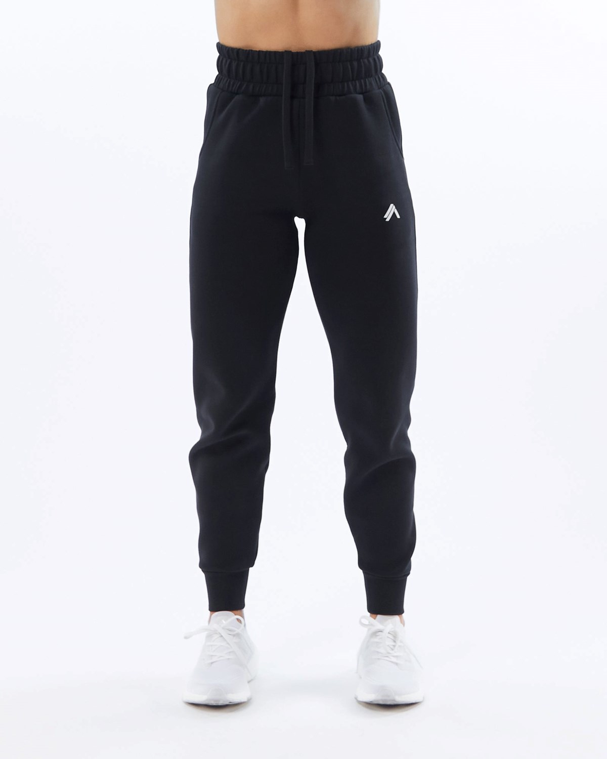 Alphalete Interlock Knit Cuffed Jogger Czarne | 04519-QMYK