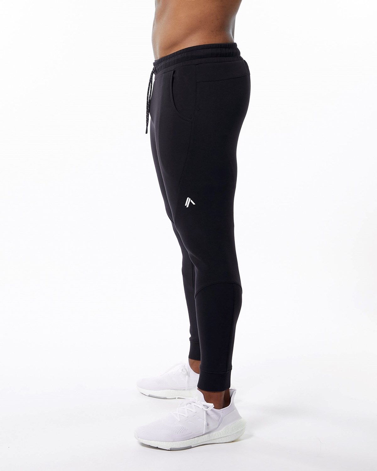 Alphalete Interlock Knit Cuffed Jogger Czarne | 10852-GFWO