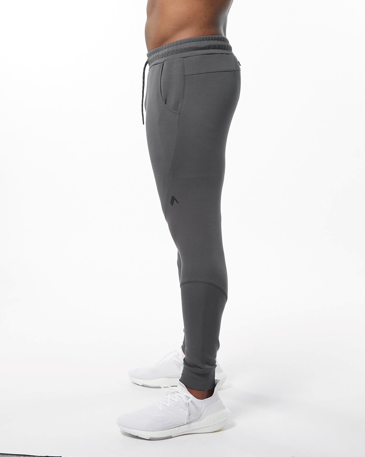 Alphalete Interlock Knit Cuffed Jogger Charcoal | 61083-ZDRQ