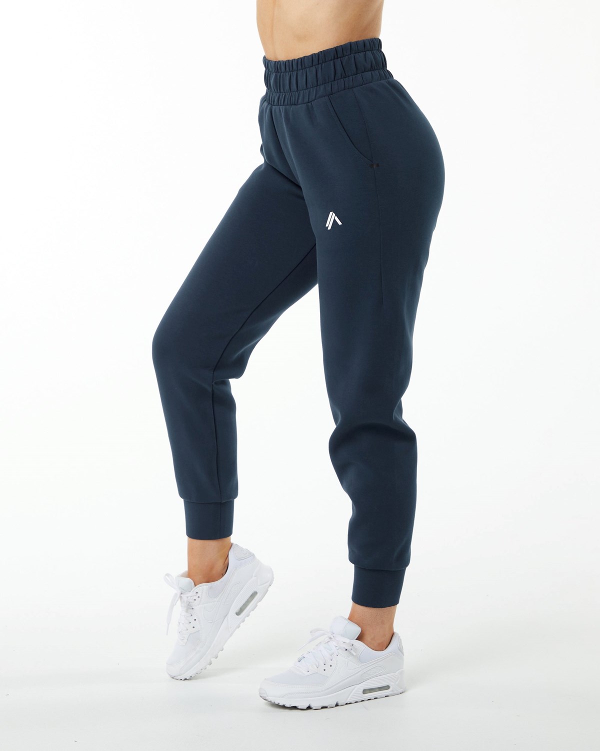 Alphalete Interlock Knit Cuffed Jogger Granatowe | 34920-QLWX