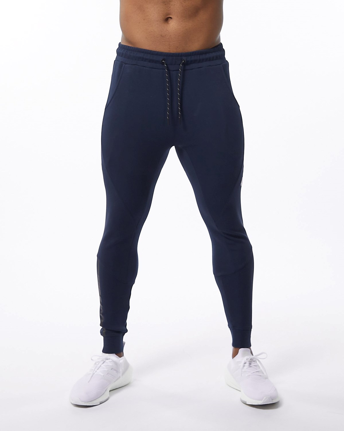 Alphalete Interlock Knit Cuffed Jogger Granatowe | 52418-FOSG