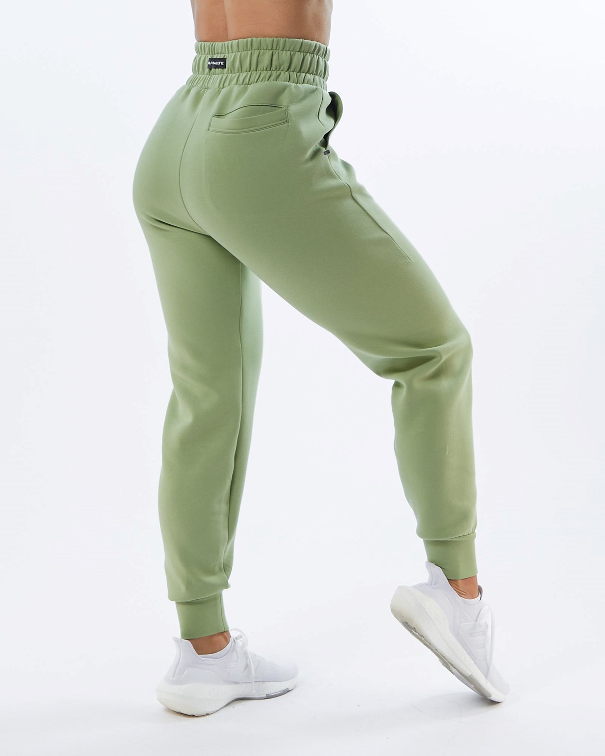 Alphalete Interlock Knit Cuffed Jogger Głęboka Zielone | 59871-JNKM