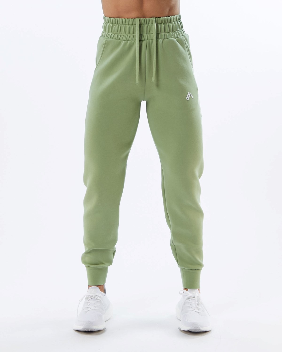 Alphalete Interlock Knit Cuffed Jogger Głęboka Zielone | 59871-JNKM