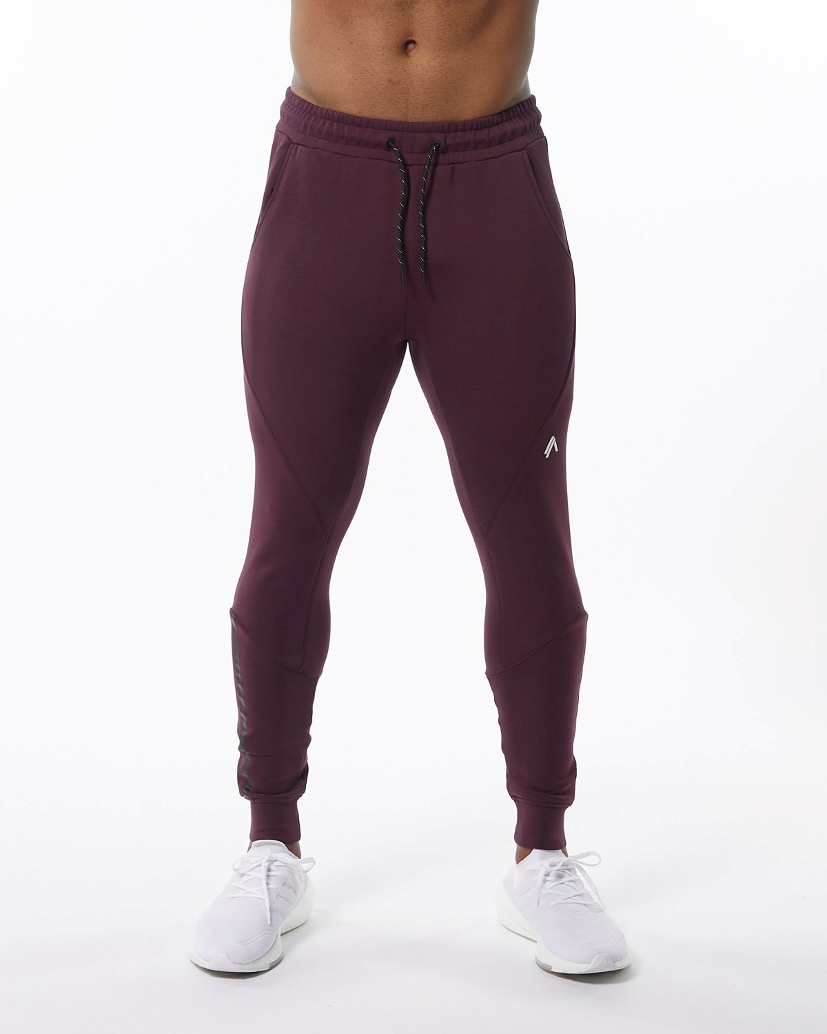 Alphalete Interlock Knit Cuffed Jogger Merlot | 57416-YAVR