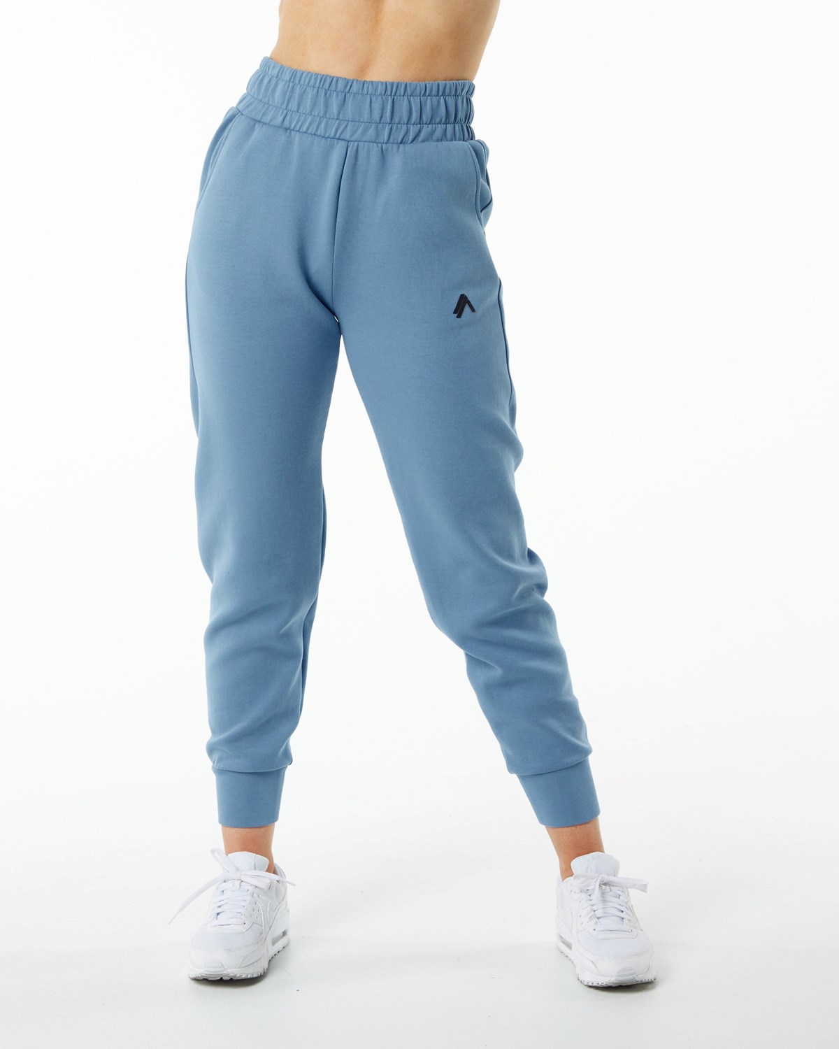 Alphalete Interlock Knit Cuffed Jogger Niebieskie | 89276-ZBNI